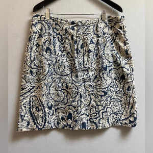 Part Two Paisley  Linen Blend skirt sz 38/ EU 44